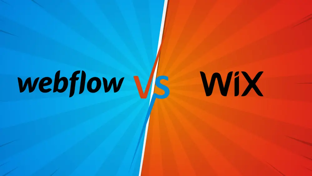 Webflow and Wix logos 